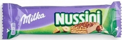 Вафли Милка 31г Нуссини с ореховым кремом