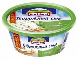 Сыр Хохланд 220г творожный Зелень овал