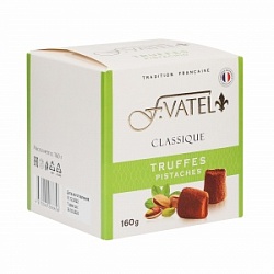 Конфеты F.Vatel 160г Трюфель с кусочками фисташки