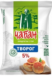 Творог Чабан 180г 5% флоупак