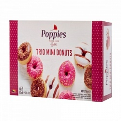 Мини-пончики Poppies 184г Duo с начинкой в 2 вкусах Бельгия (12)