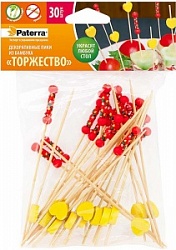 Декоративные пики Патерра 30шт 12см Торжество из бамбука