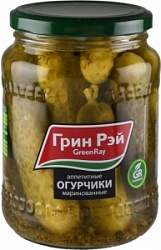 Огурчики Грин Рей 720мл Маринованные ст/б