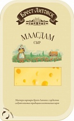 Сыр Брест Литовский 130г Маасдам 45% нарезка