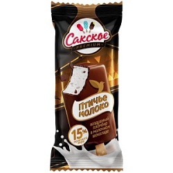 Мороженое Сакское 90г Эскимо Птичье молоко в мол шок на палочке (20)