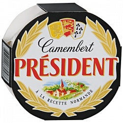 Сыр Президент 125г Камамбер с бел плесенью 45%
