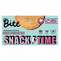 Крекеры Байт 125г овсяные сладкие с кокосом и семенами чиа