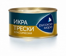 Икра РМ 130г Трески классическая дальневосточная ж/б