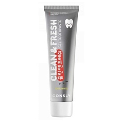 Зубная паста Consly 105г гелевая отбеливающая с фтором