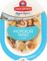 Коктейль из морепродуктов СБ 180г Морской микс в заливке п/у