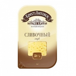 Сыр Брест Литовский 150г Сливочный нарезка