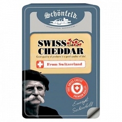 Сыр Шенфельд 125г Свисс Чеддар 53% нарезка