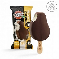 Мороженое ЧЗ 70г Эскимо Молочное БЕЗ САХАРОЗЫ с ароматом ванили в шок глаз (30)