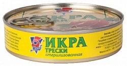 Икра трески 5Морей 160г ключ ж/б Икра трески 5Морей 160г ключ ж/б