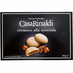 Печенье Каза Ринальди 140г Кремозо ала Ноччиоло c кремом из лесного ореха