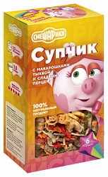 Супчик Смешарики 160г с макарошками, тыквой и сладким перцем Супчик Смешарики 160г с макарошками, тыквой и сладким перцем