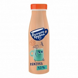 Ряженка Большая Кружка 0,26л 4% пл/бут