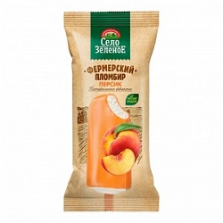 Мороженое Село Зеленое 70г Пломбир Персик фрукт.гл.15% эскимо (26)