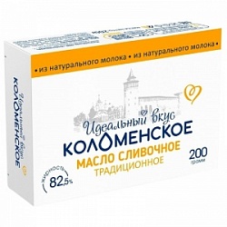Масло Коломенское 200г Сливочное мдж 82,5% колш