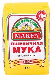 Мука Макфа 1кг пшеничная