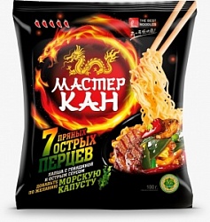 Лапша Мастер Кан 107г 7 перцев с морской капустой и с говядиной пакет Лапша Мастер Кан 107г 7 перцев с морской капустой и с говядиной пакет