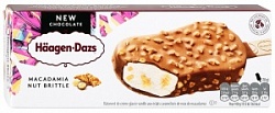 Мороженое Haagen-Dazs 70г Эскимо с орехами макадамии в мол шок Франция