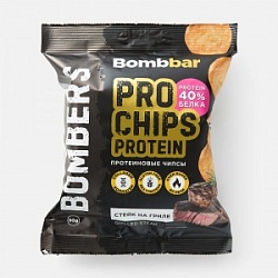 Чипсы Бомббар 50г Стейк на гриле ц/зерн. протеиновые Чипсы Бомббар 50г Стейк на гриле ц/зерн. протеиновые