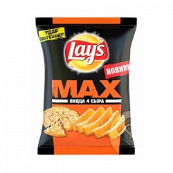 Чипсы Лейз Макс 100г Пицца 4 сыра Чипсы Лейз Макс 100г Пицца 4 сыра