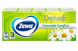 Платочки Зева Делюкс10шт бумажные 3-х слойные Ромашка