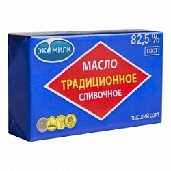 Масло Экомилк 160г РОМБ ТРАДИЦИОННОЕ несоленое мдж 82,5 % (13)