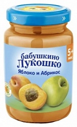 Пюре Бабушкино Лукошко190гр яблочное с абрикосами
