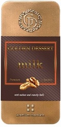 Голден Дессерт молочный шоколад 95г с грецким орехом и хруст.шариками